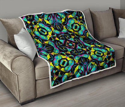 Ornament Psychedelic Trippy Print Quilt
