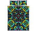 Ornament Psychedelic Trippy Print Quilt Bed Set