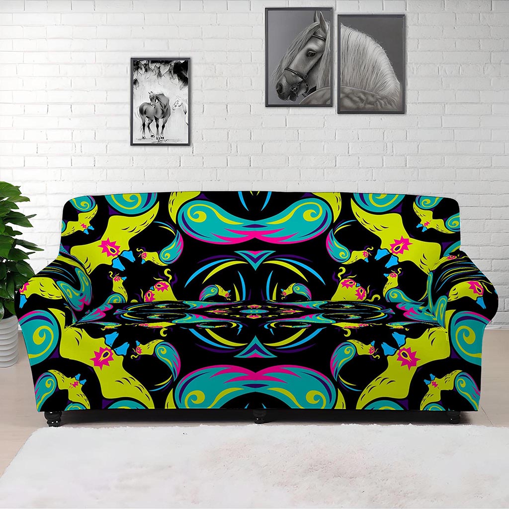 Ornament Psychedelic Trippy Print Sofa Cover