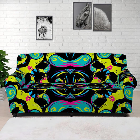 Ornament Psychedelic Trippy Print Sofa Cover