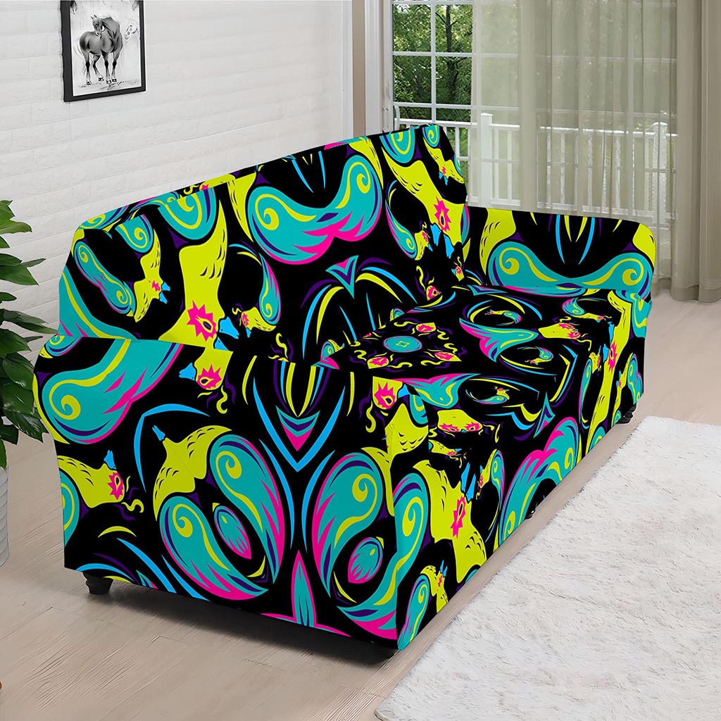 Ornament Psychedelic Trippy Print Sofa Cover
