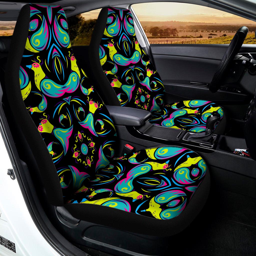 Ornament Psychedelic Trippy Print Universal Fit Car Seat Covers