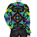 Ornament Psychedelic Trippy Print Women's Crewneck Sweatshirt GearFrost