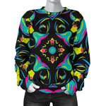 Ornament Psychedelic Trippy Print Women's Crewneck Sweatshirt GearFrost