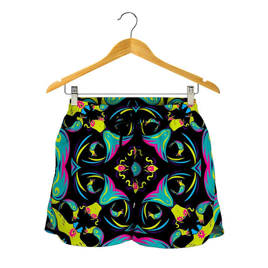 Ornament Psychedelic Trippy Print Women's Shorts