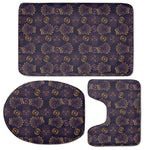 Ornament Tiki Mask Pattern Print 3 Piece Bath Mat Set