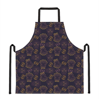 Ornament Tiki Mask Pattern Print Apron