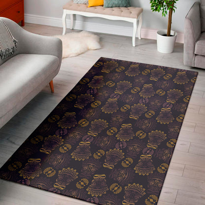 Ornament Tiki Mask Pattern Print Area Rug