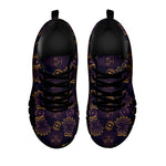 Ornament Tiki Mask Pattern Print Black Sneakers