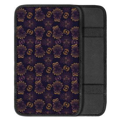 Ornament Tiki Mask Pattern Print Car Center Console Cover