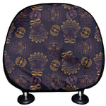 Ornament Tiki Mask Pattern Print Car Headrest Covers