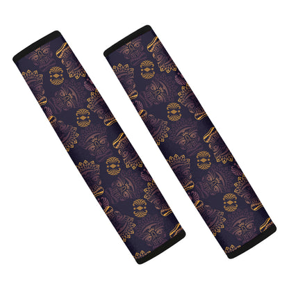 Ornament Tiki Mask Pattern Print Car Seat Belt Covers