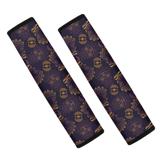 Ornament Tiki Mask Pattern Print Car Seat Belt Covers