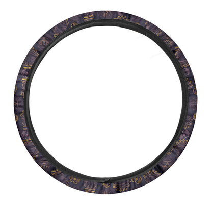 Ornament Tiki Mask Pattern Print Car Steering Wheel Cover