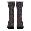 Ornament Tiki Mask Pattern Print Crew Socks