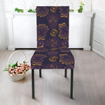 Ornament Tiki Mask Pattern Print Dining Chair Slipcover