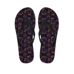 Ornament Tiki Mask Pattern Print Flip Flops