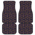 Ornament Tiki Mask Pattern Print Front and Back Car Floor Mats