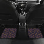 Ornament Tiki Mask Pattern Print Front and Back Car Floor Mats