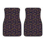 Ornament Tiki Mask Pattern Print Front Car Floor Mats