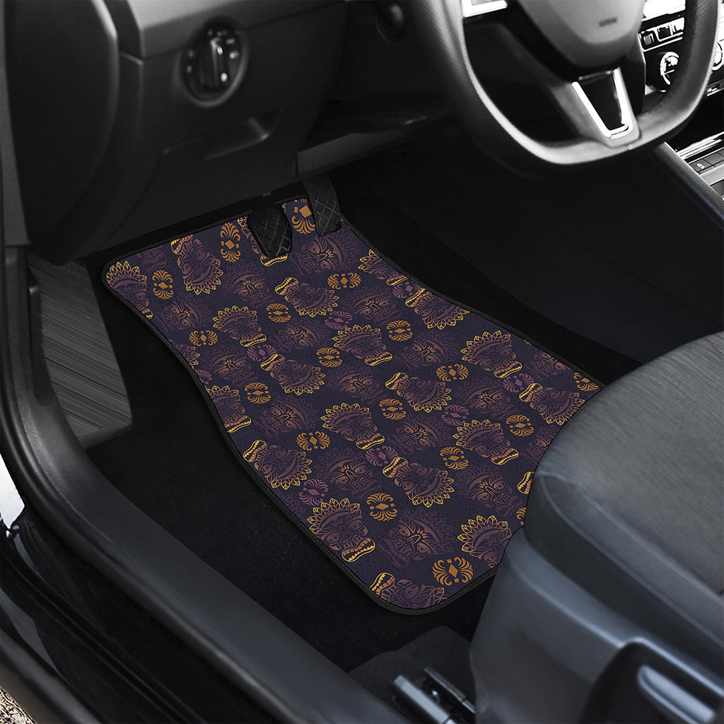 Ornament Tiki Mask Pattern Print Front Car Floor Mats