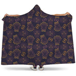 Ornament Tiki Mask Pattern Print Hooded Blanket