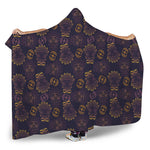 Ornament Tiki Mask Pattern Print Hooded Blanket