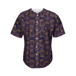Ornament Tiki Mask Pattern Print Men's Baseball Jersey