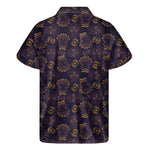 Ornament Tiki Mask Pattern Print Men's Short Sleeve Shirt