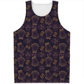 Ornament Tiki Mask Pattern Print Men's Tank Top