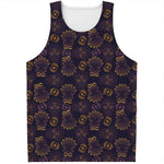Ornament Tiki Mask Pattern Print Men's Tank Top