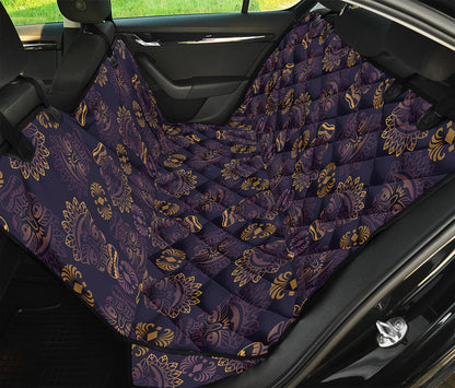 Ornament Tiki Mask Pattern Print Pet Car Back Seat Cover