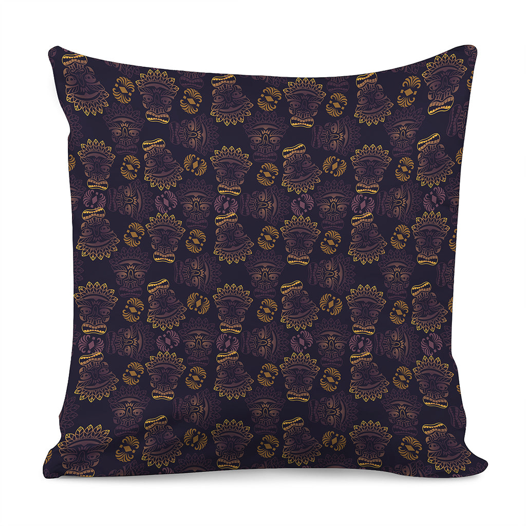 Ornament Tiki Mask Pattern Print Pillow Cover