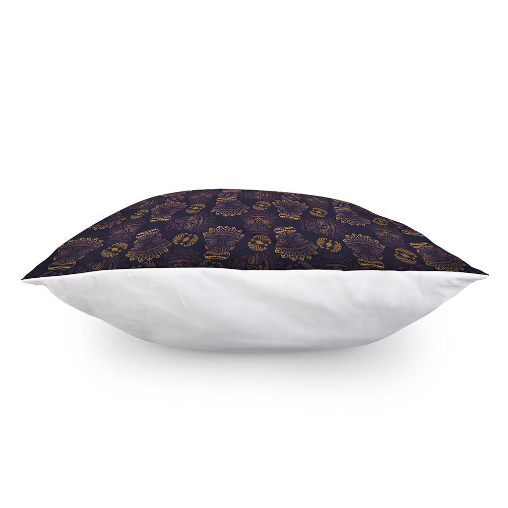 Ornament Tiki Mask Pattern Print Pillow Cover