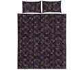 Ornament Tiki Mask Pattern Print Quilt Bed Set