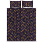 Ornament Tiki Mask Pattern Print Quilt Bed Set