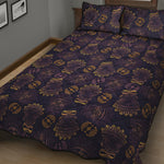 Ornament Tiki Mask Pattern Print Quilt Bed Set