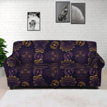 Ornament Tiki Mask Pattern Print Sofa Cover