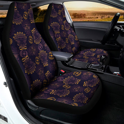 Ornament Tiki Mask Pattern Print Universal Fit Car Seat Covers