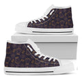 Ornament Tiki Mask Pattern Print White High Top Sneakers
