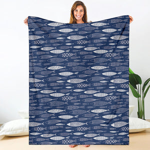 Ornamental Fish Pattern Print Blanket