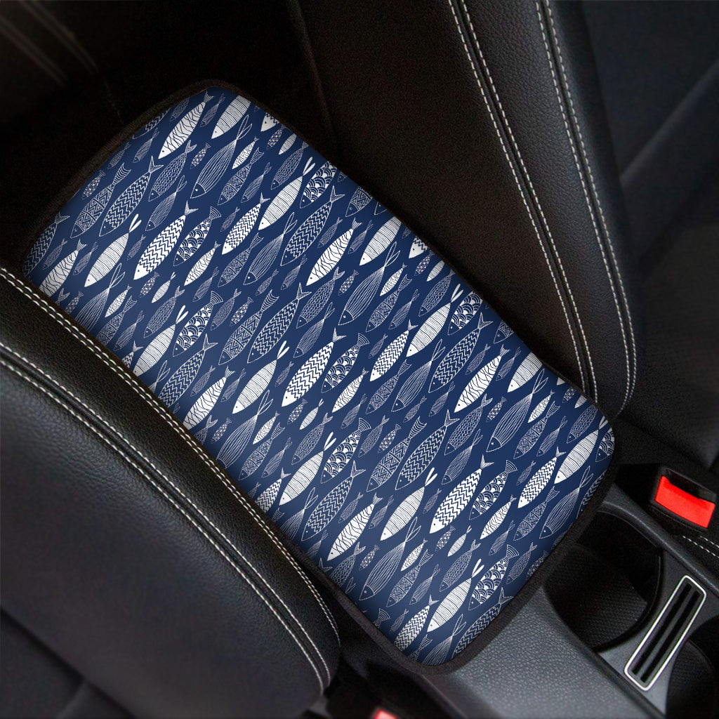 Ornamental Fish Pattern Print Car Center Console Cover