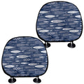 Ornamental Fish Pattern Print Car Headrest Covers