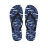 Ornamental Fish Pattern Print Flip Flops