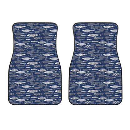 Ornamental Fish Pattern Print Front Car Floor Mats