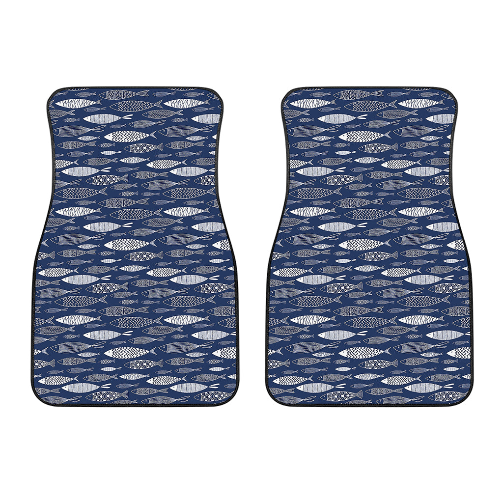 Ornamental Fish Pattern Print Front Car Floor Mats