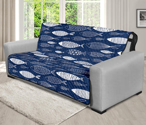 Ornamental Fish Pattern Print Futon Protector