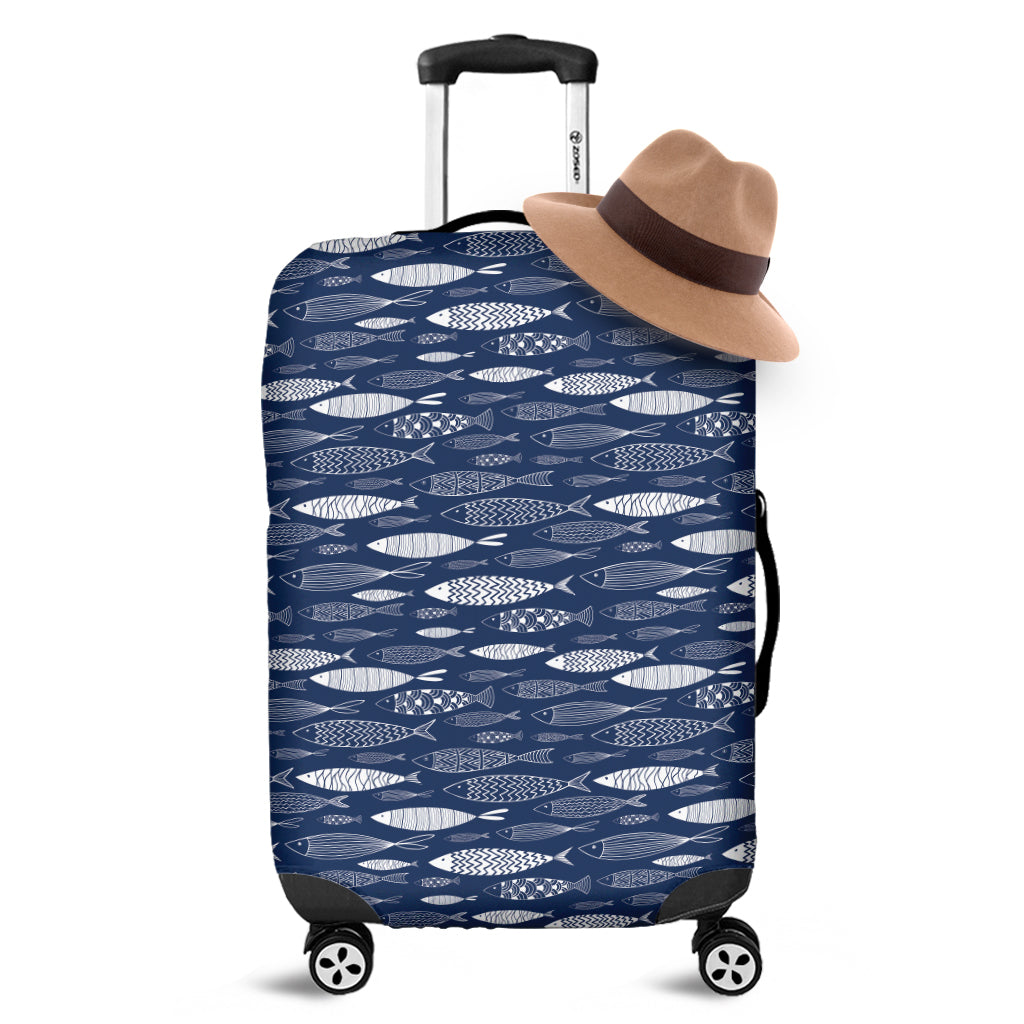 Ornamental Fish Pattern Print Luggage Cover