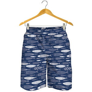 Ornamental Fish Pattern Print Men's Shorts