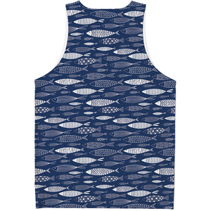 Ornamental Fish Pattern Print Men's Tank Top